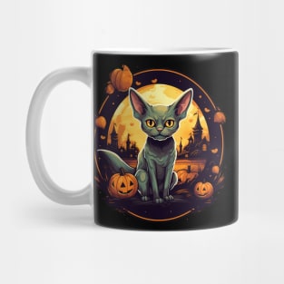 Devon Rex Cat Cat Halloween, Cat Lover Mug